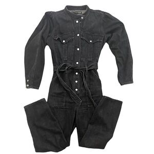 Veronica Beard Black denim jumpsuit